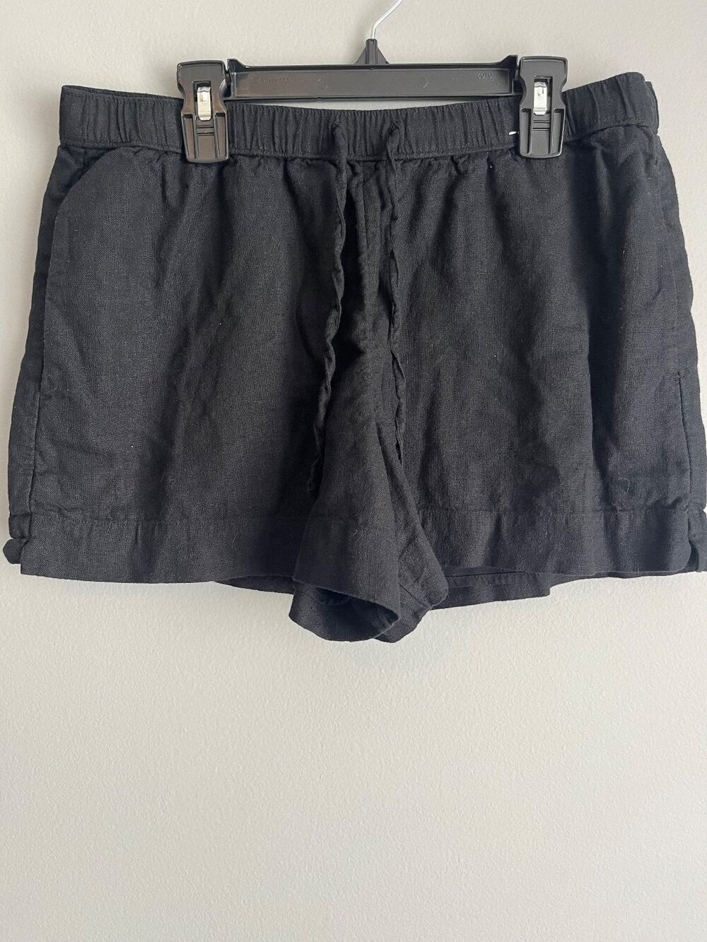 Abercrombie & Fitch Women's S NWOT Black Linen Blend Coastal Grandpa Shorts